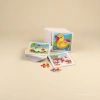 Colorful wooden DIY bean puzzle house jigsaw puzzle toy, trendy handmade bean puzzle board Application Scenario
